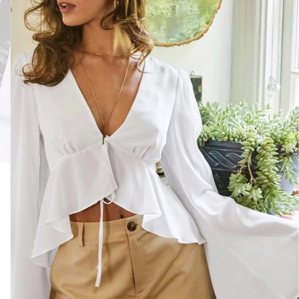 front knot blouse